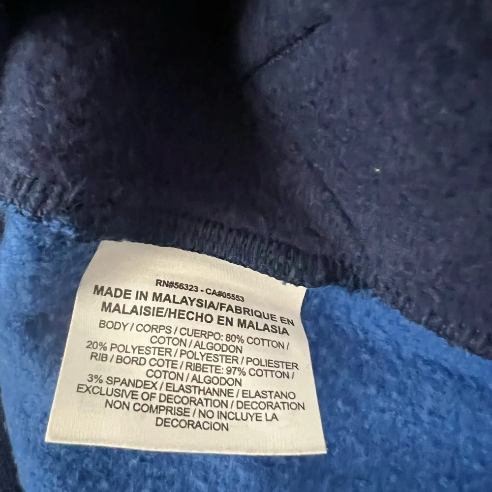 Nike Geometric Blue Crewneck Sweater with Pockets
